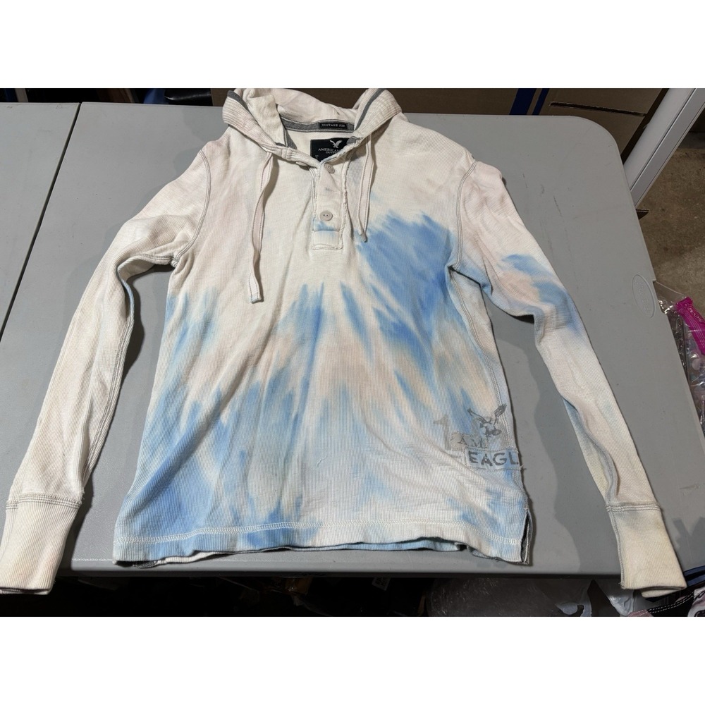 American Eagle Tie Dye Hooded‎ Pullover Sweatshirt Jacket Hoodie M